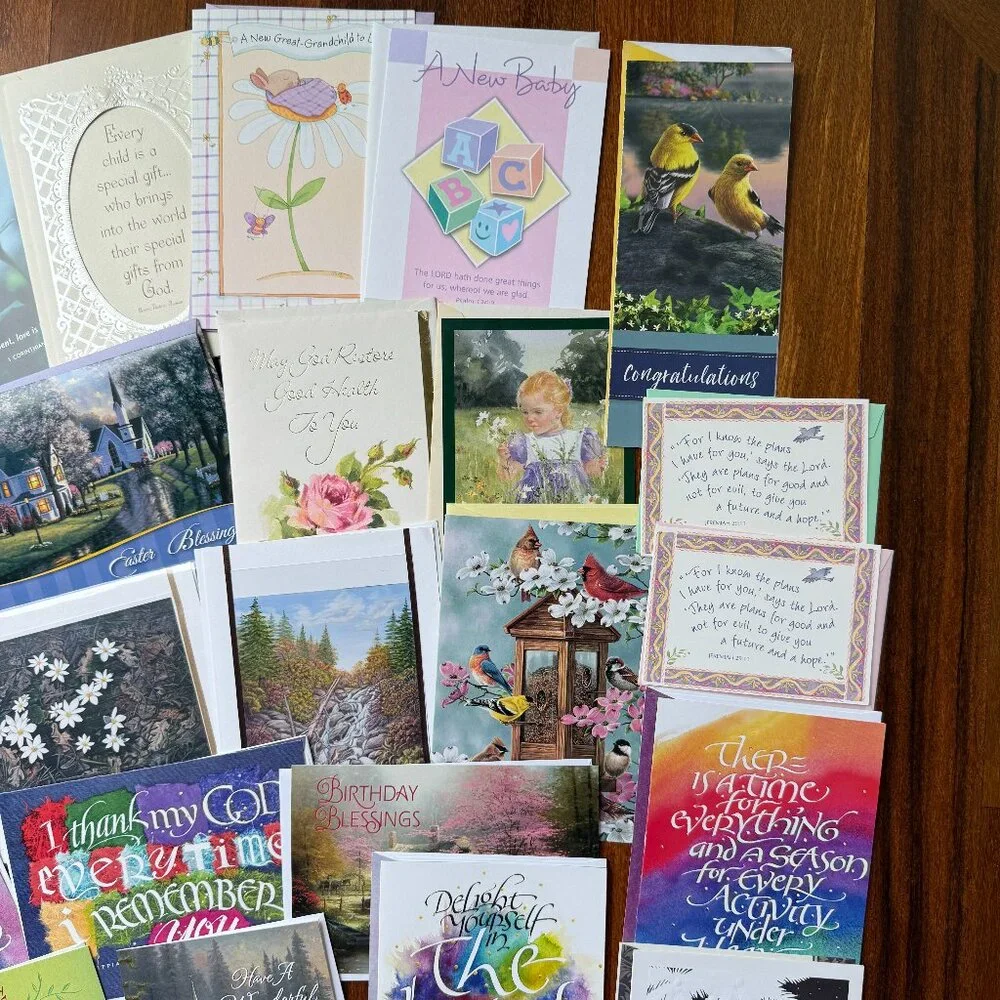 42 Assorted Christian Greeting Cards - NEW